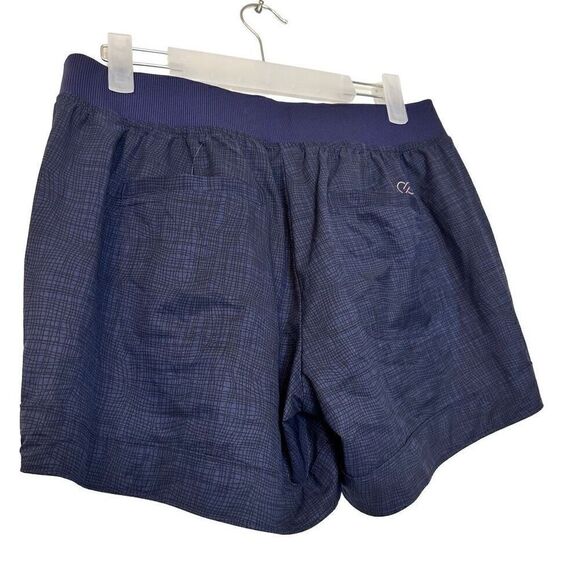 Calia by Carrie Underwood Flat Front Drawstring Athletic Shorts Blue Black Small - Picture 2 of 5